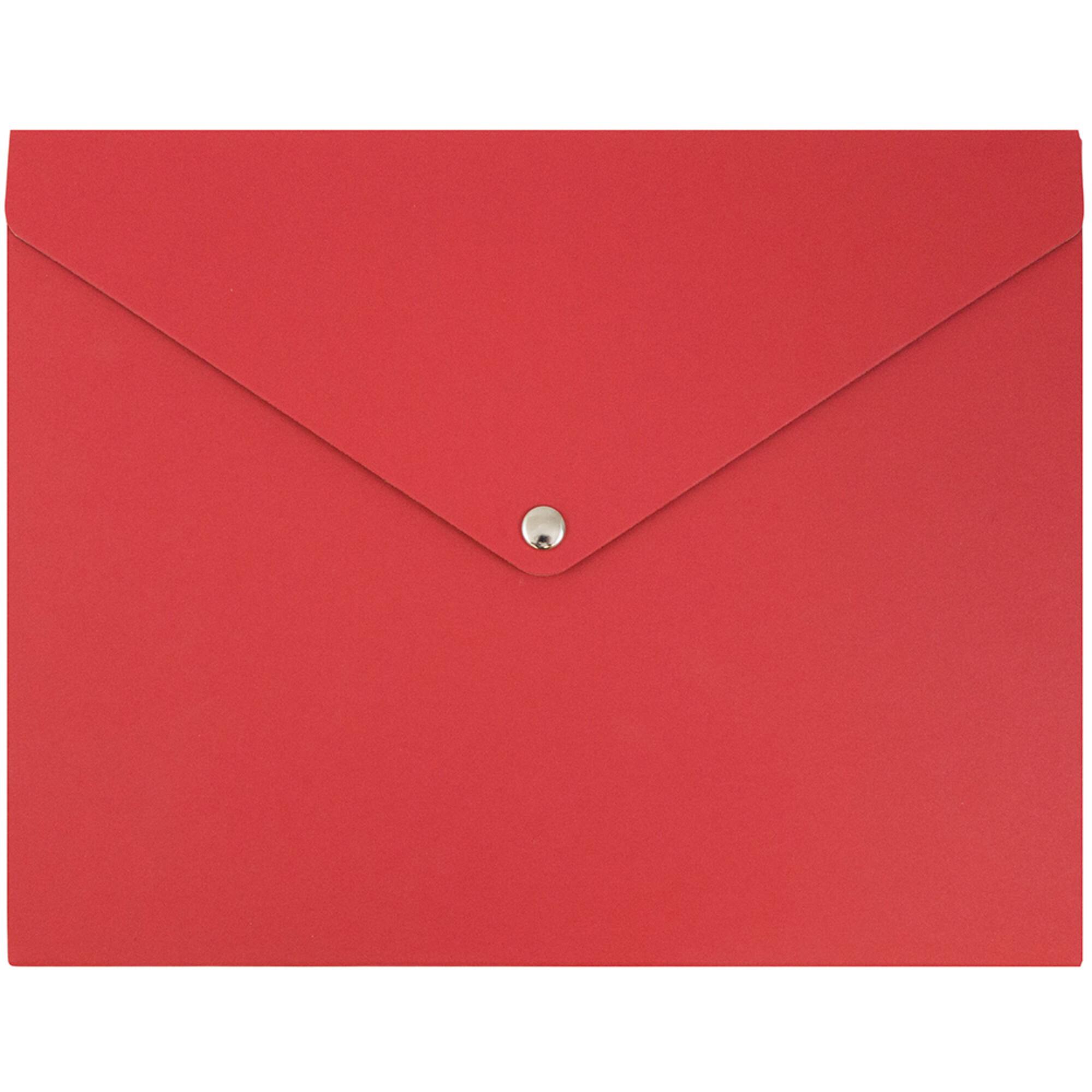 JAM Paper Red Euro Board Snap Closure Portfolio 9.25" x 12.25"